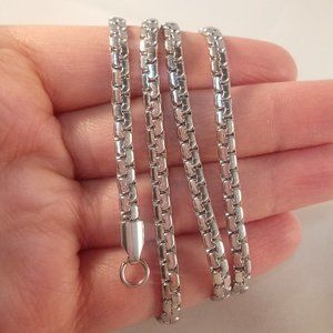 Men's Necklace Snake Chain Stainless Steel 24" 4mm Party Gift